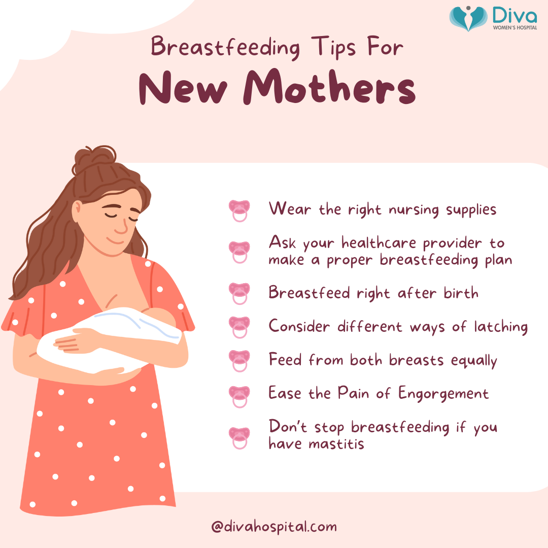 Breastfeeding Tips for New Moms - diva infographic